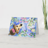 Joyeuse carte d'anniversaire mignonne chien animal (Devant)