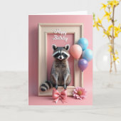 Joyeuse Carte d'Anniversaire Pelucheuse (Fleur jaune)