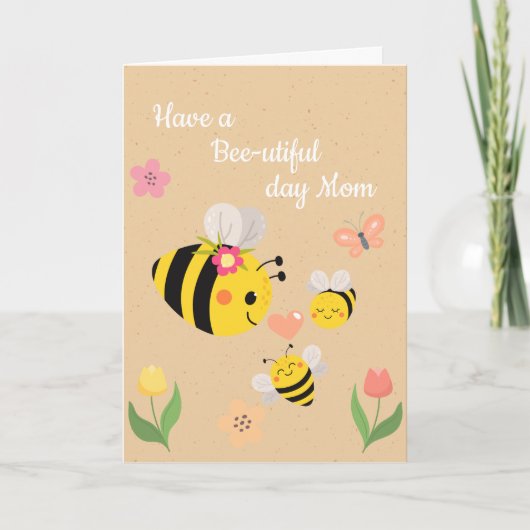 Joyeuse carte d'anniversaire pour les abeilles (Devant)