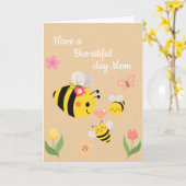 Joyeuse carte d'anniversaire pour les abeilles (Fleur jaune)