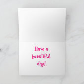 Joyeuse carte d'anniversaire rose et jaune (Intérieur)