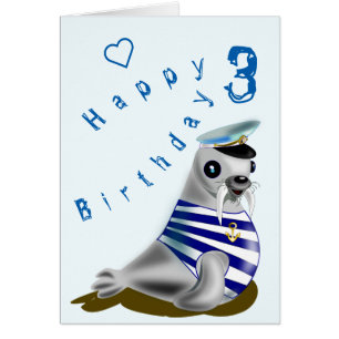 Joyeuse carte d'anniversaire Sceau marin votre ann