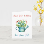 Joyeuse carte d'anniversaire Sober, vous grandisse (Fleur jaune)