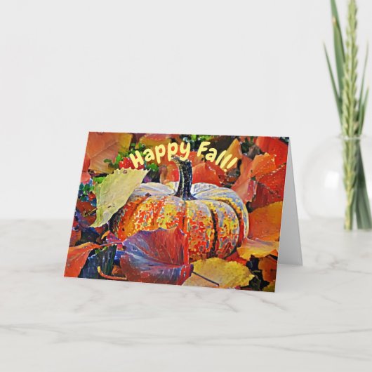Joyeuse carte d'art de la saison d'automne (Devant)