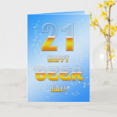 Joyeuse carte de 21e anniversaire de la fête de la (Fleur jaune)