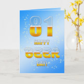 Joyeuse carte de 81e anniversaire de la fête de la (Fleur jaune)