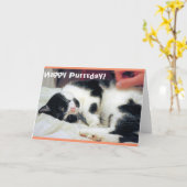 Joyeuse carte de chat du jour de la journée (Fleur jaune)