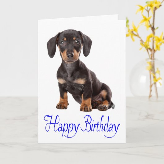 Joyeuse carte de Chien Chien Chien Chien Chien Chi (Fleur jaune)