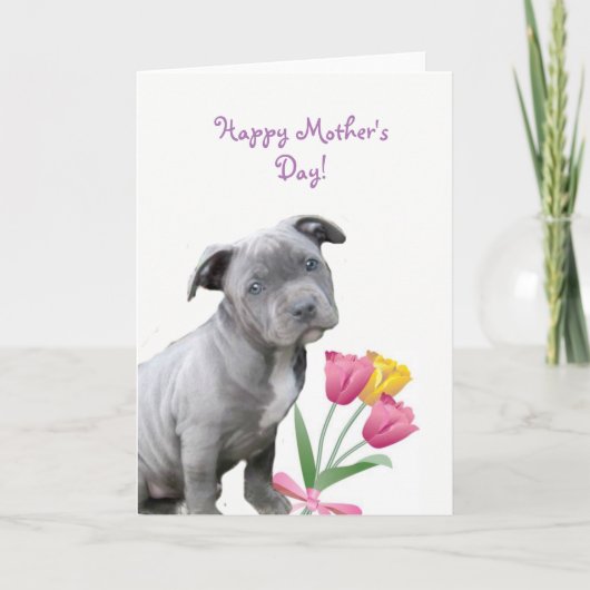 Joyeuse carte de chiot de la Fête des Mères (Devant)