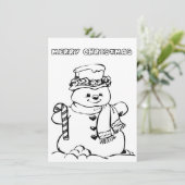 Joyeuse carte de coloration de Noël (Debout devant)