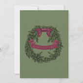 Joyeuse carte de couronne de Noël (Devant)