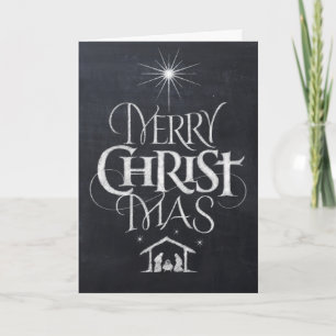 Joyeuse carte de craie de Noël de MAS du Christ
