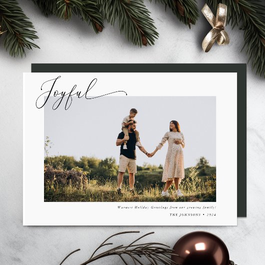 Joyeuse carte de Faire-part de grossesse de Noël