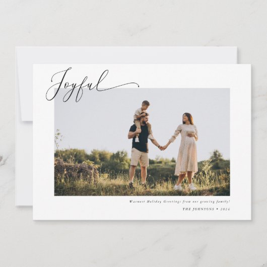 Joyeuse carte de Faire-part de grossesse de Noël (Devant)