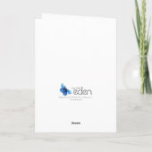 Joyeuse carte de famille de Noël bleu doux dos (Dos)