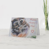 Joyeuse carte de fête des mères Peinture de petite (Devant)