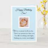 Joyeuse carte de fils d'anniversaire (Fleur jaune)