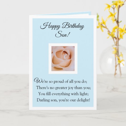 Joyeuse carte de fils d'anniversaire (Fleur jaune)