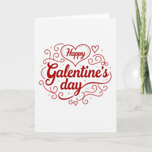 Joyeuse carte de Galentines Day en spirale