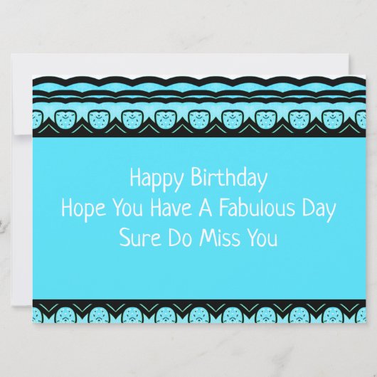 Joyeuse carte de jeu d'anniversaire (Dos)