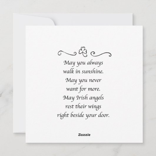 Joyeuse carte de Kangaroo Flat pour la Saint-Patri (Dos)