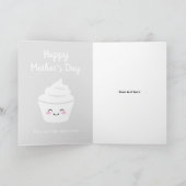 Joyeuse carte de la fête des mères avec un mignon  (Intérieur)