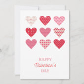 Joyeuse carte de la Saint-Valentin en forme de cœu (Devant)