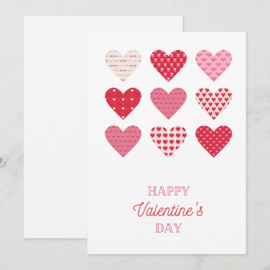 Joyeuse carte de la Saint-Valentin en forme de cœu (Devant / Derrière)