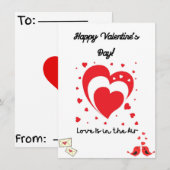 “Joyeuse carte de la Saint-Valentin – Message d'am (Devant / Derrière)