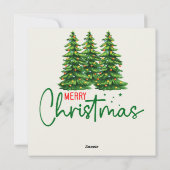 Joyeuse carte de lapin de Noël (Dos)