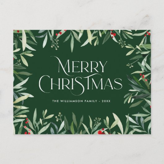 Joyeuse carte de lettres tendance Noël (Devant)