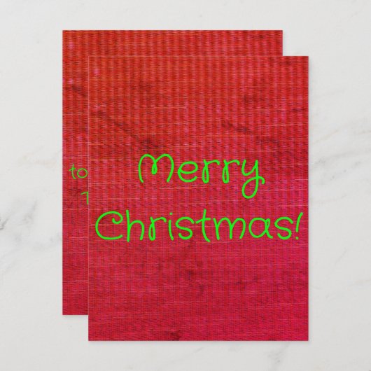 Joyeuse carte de Noël (Devant / Derrière)