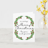 Joyeuse carte de Noël (Fleur jaune)