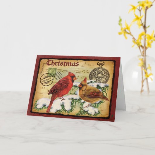 Joyeuse carte de Noël (Fleur jaune)