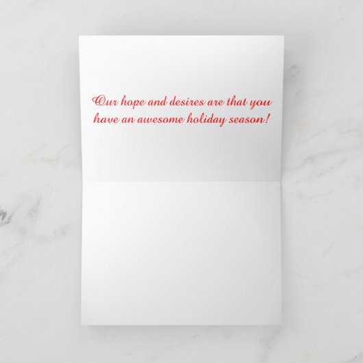 Joyeuse carte de Noël (Intérieur)