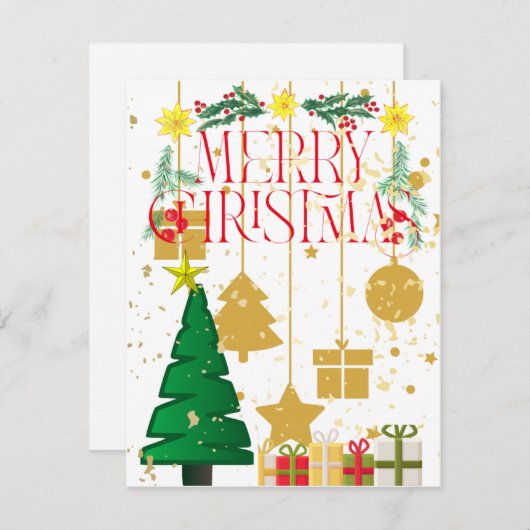 Joyeuse carte de Noël (Devant / Derrière)