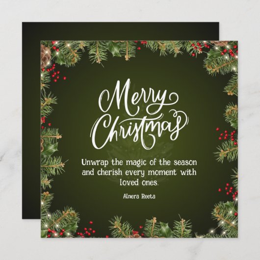 Joyeuse carte de Noël (Devant / Derrière)