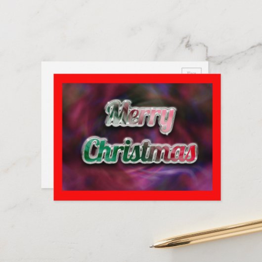 Joyeuse carte de Noël (Devant/Arrière en situation)