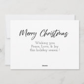 Joyeuse carte de Noël (Dos)