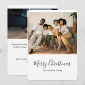 Joyeuse carte de Noël (Devant / Derrière)