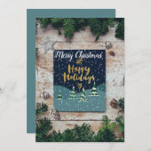 Joyeuse carte de noël (Devant / Derrière)