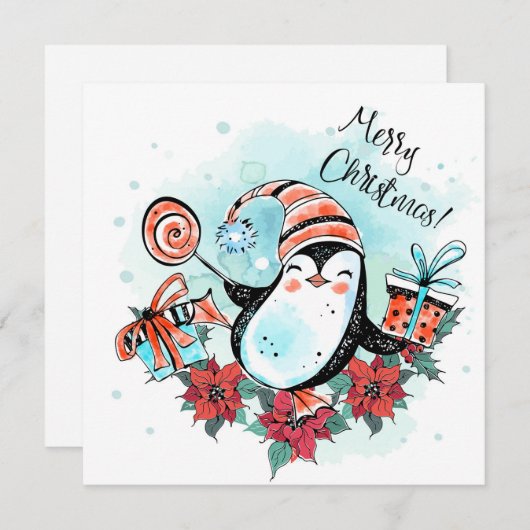 Joyeuse carte de Noël (Devant / Derrière)