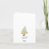 Joyeuse carte de Noël Arbre de Noël Or (Dos)