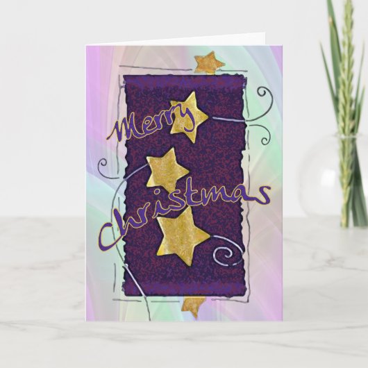 Joyeuse carte de Noël + arrière - plan brillant (Devant)