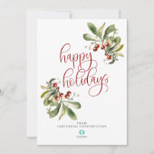 Joyeuse carte de Noël avec logo de l'entreprise (Devant)