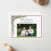 Joyeuse carte de Noël avec photo familiale (Devant/Arrière en situation)