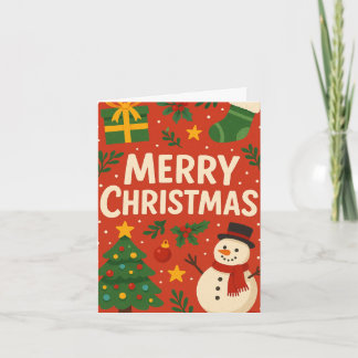Joyeuse carte de Noël avec Snowman