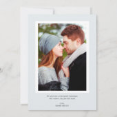 Joyeuse carte de Noël bleu gris avec flocons de ne (Dos)