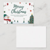 Joyeuse carte de Noël ( carte de voeux ). (Devant / Derrière)