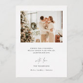 Joyeuse carte de Noël | Carte photo de vacances mo (Verso)